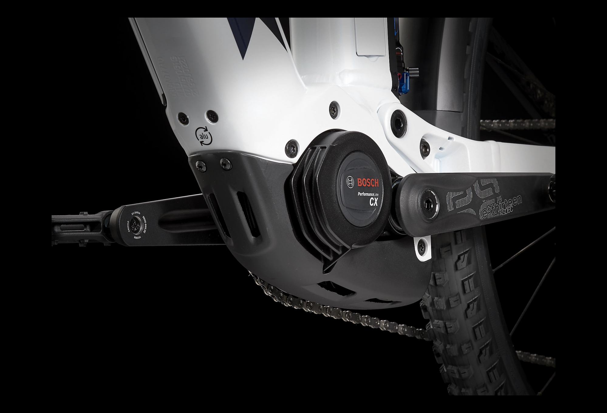 VTT Électrique Tout-Suspendu Trek Powerfly FS 7 Shimano SLX XT 12V 625 Wh 29'' Blanc / Bleu Alpine 2022 – Image 2