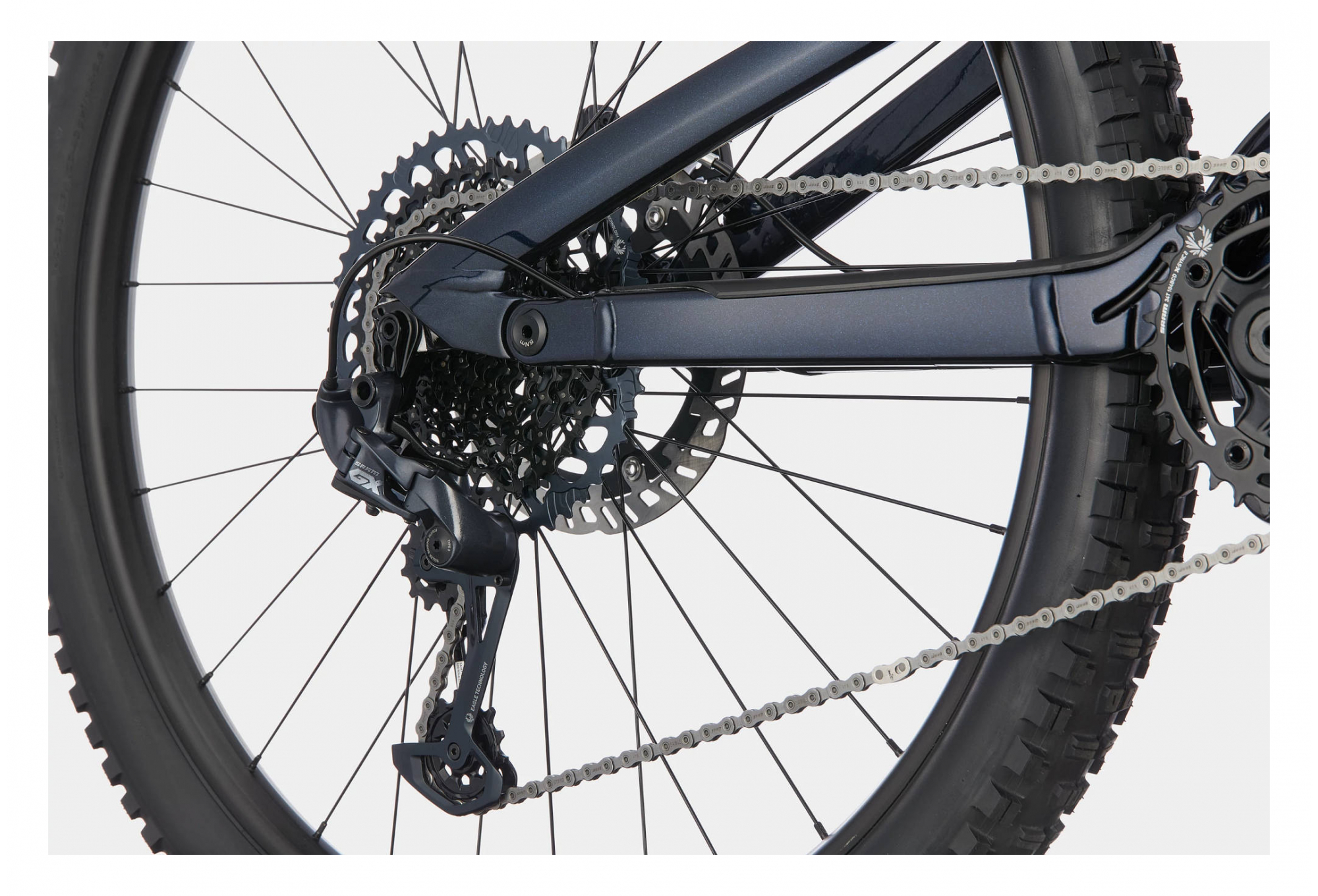 VTT Électrique Tout-Suspendu Cannondale Moterra Neo Carbon 2 Sram GX/NX Eagle 12V 625 Wh 29'' Bleu Alpine – Image 3