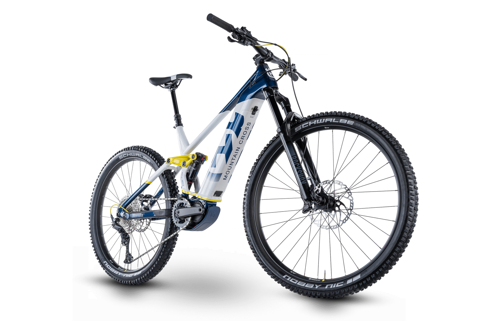 Husqvarna Mountain Cross 5 Shimano Deore 11V 630 Wh 27.5'' 29'' Blanc Bleu 2021