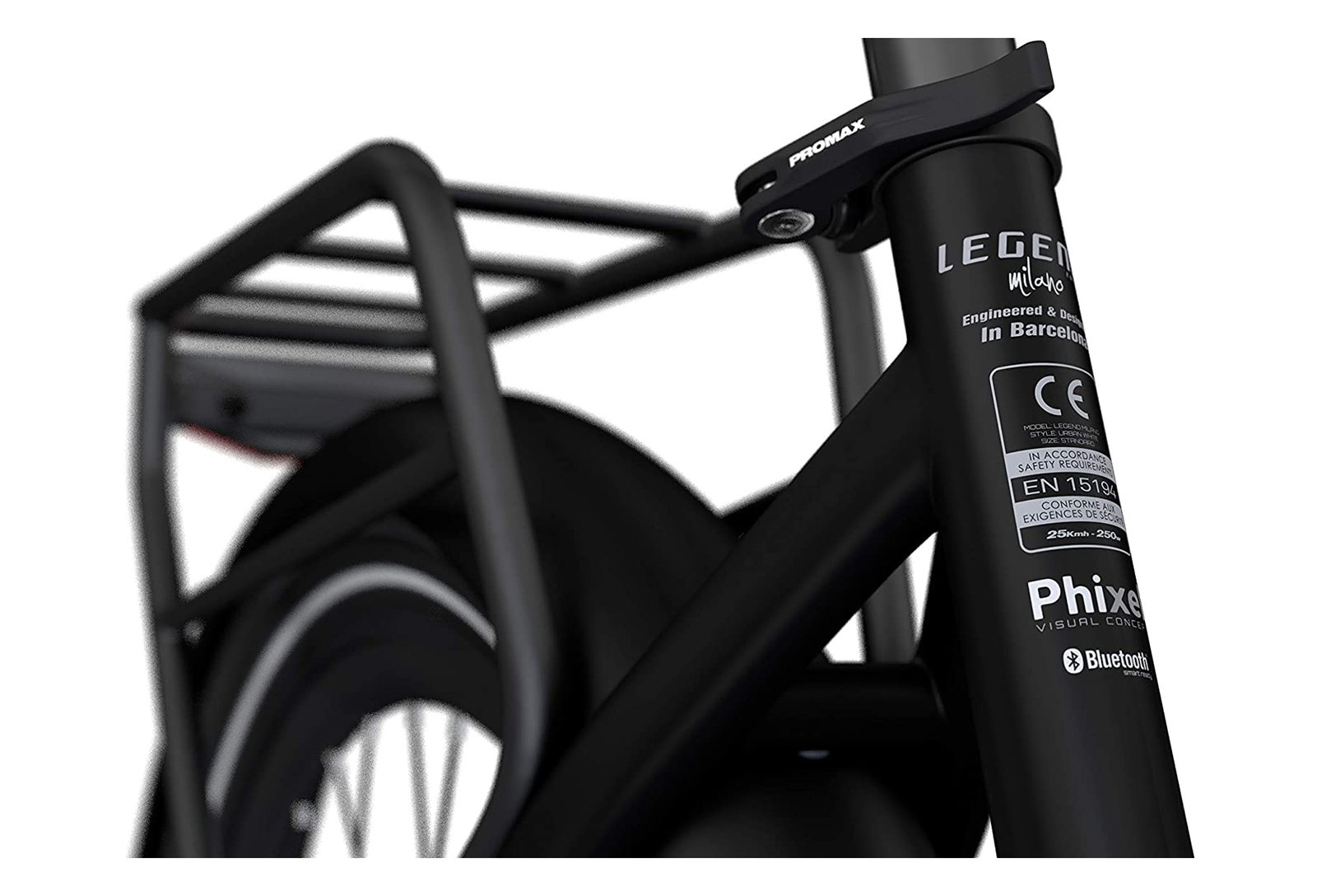 Legend Milano Vélo Electrique Ville Smart eBike Roues de 26 Pouces, Freins Disque Hydraulique, Batterie 36V 10.4Ah Sanyo-Panasonic (374.4Wh), Blanc Artic – Image 4