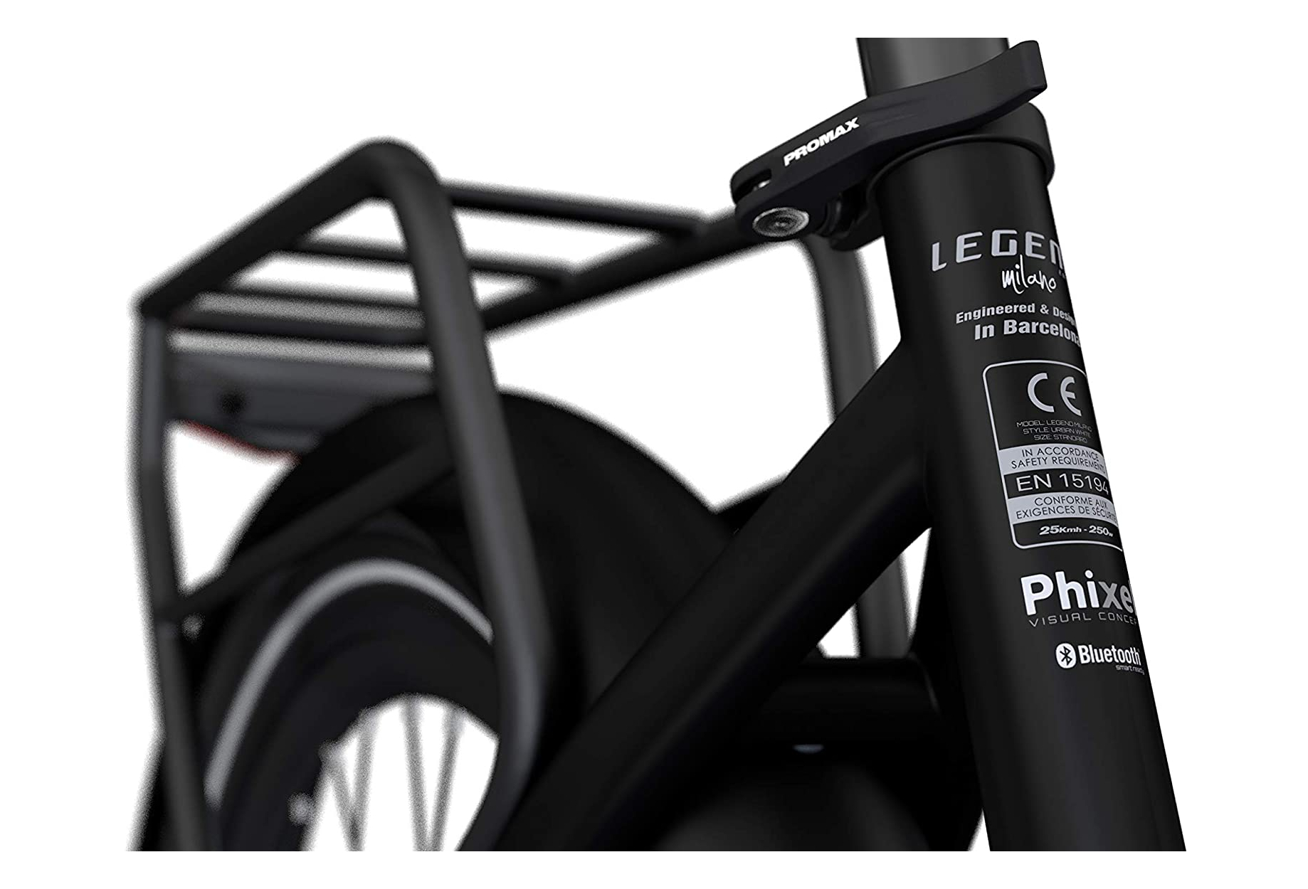Legend Milano Vélo Electrique Ville Smart eBike Roues de 26 Pouces, Freins Disque Hydraulique Batterie 36V 10.4Ah Sanyo-Panasonic (374.4Wh) Noir Onyx – Image 3