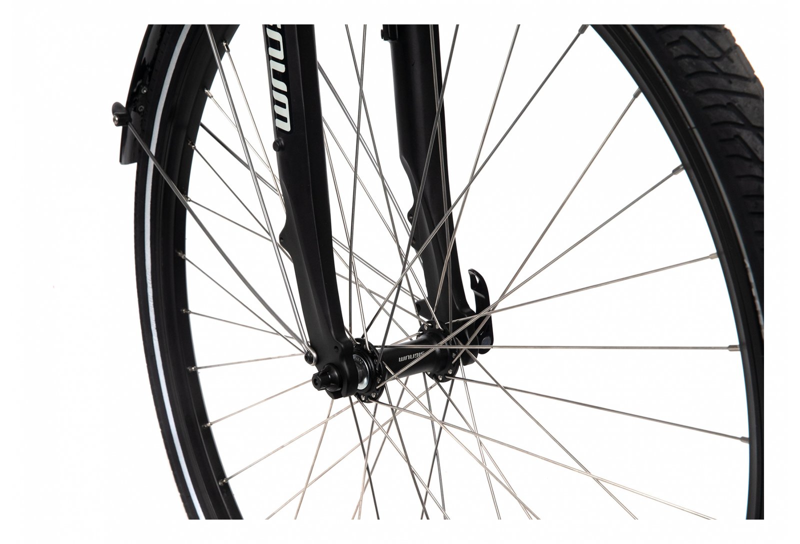 Mixte Bicyklet Claude Shimano Tourney 7V 500 Wh 700 mm Bleu Nuit Mat Marron – Image 8