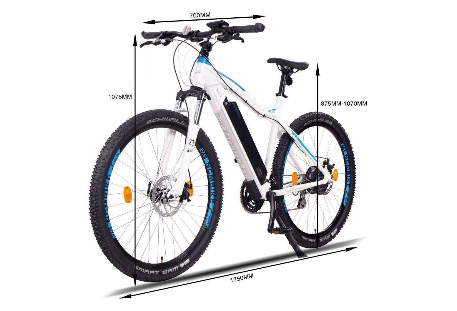 Moscow Plus 27,5 vélo électrique, VTT, blanc mat – Image 3