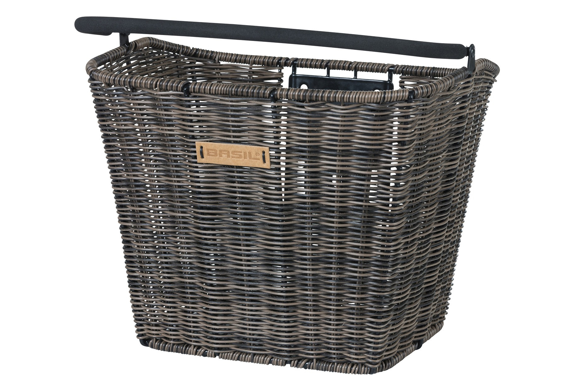 PANIER DE VÉLO AVANT BASIL BREMEN RATTAN LOOK KF BRUN FONCÉ