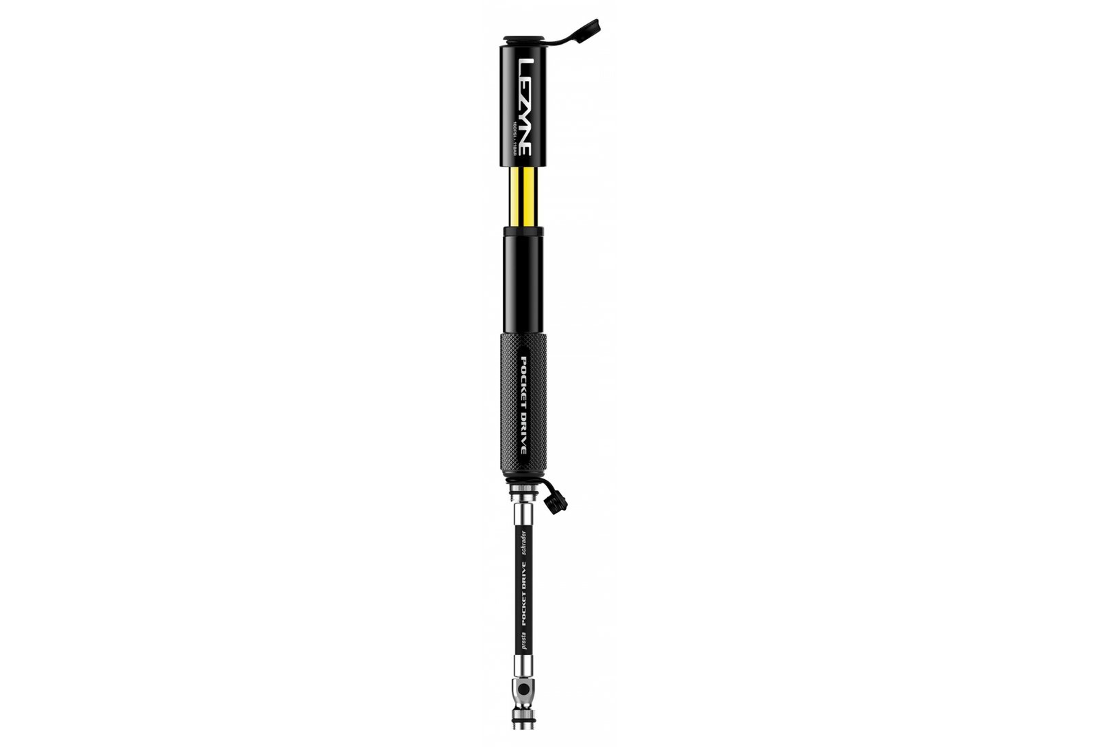 POMPE À MAIN LEZYNE POCKET DRIVE (MAX 160 PSI / 11 BAR) NOIR – Image 3