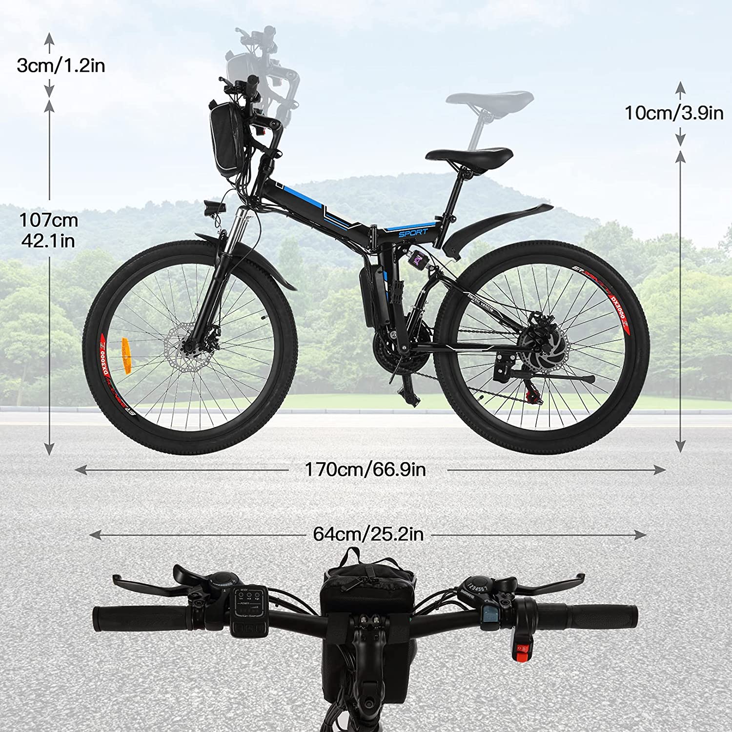 Vélo Electriques de Montagne Profun 26'' – Image 3