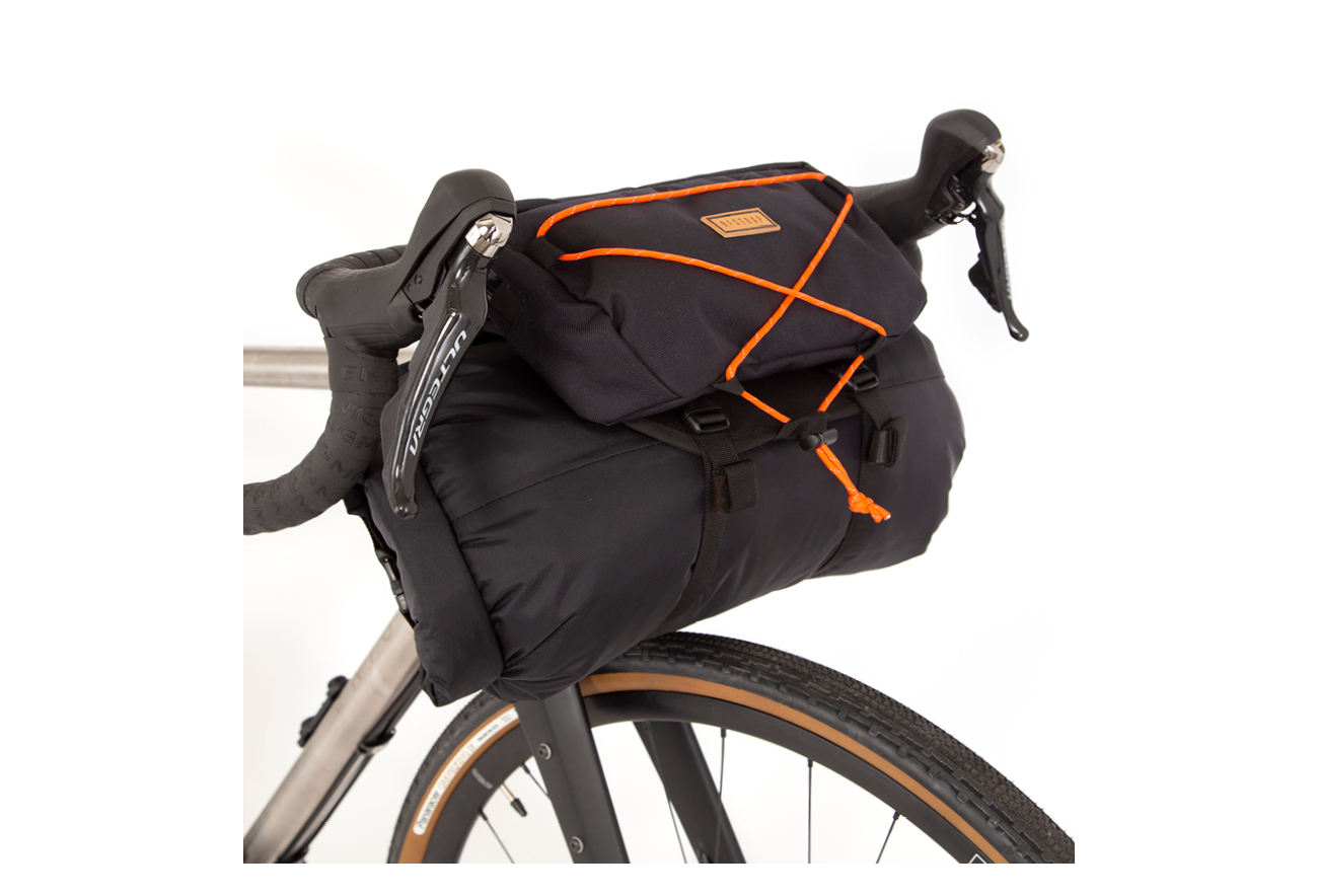 SACOCHE DE GUIDON RESTRAP BAR BAG HOLSTER AVEC SAC ÉTANCHE / 14 + 3 L / NOIR ORANGE – Image 2