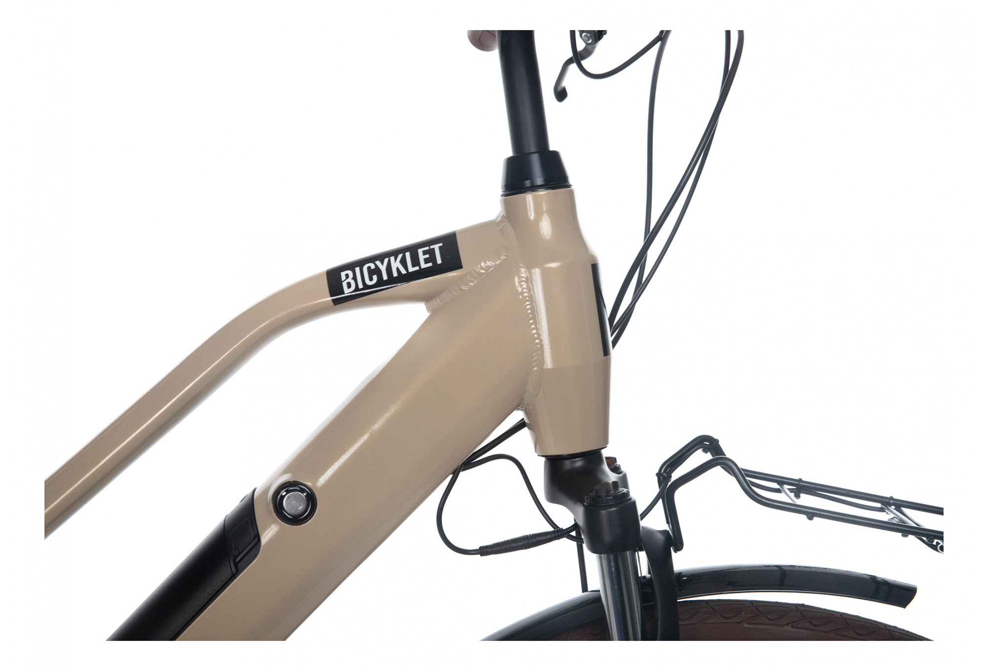 Vélo de Ville Électrique Bicyklet Camille Shimano Acera/Altus 8V 504 Wh 700 mm Beige Ivoire – Image 4