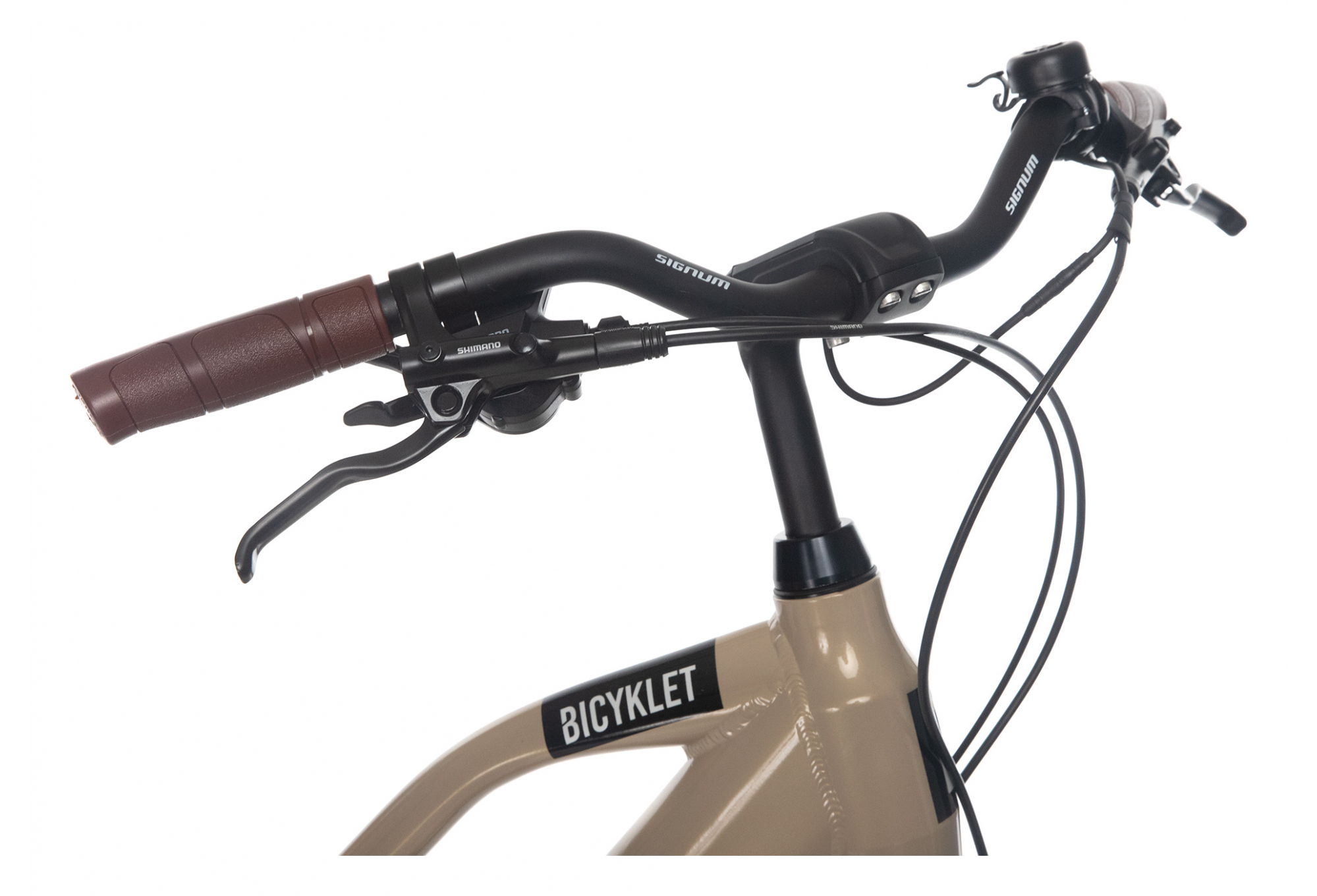Vélo de Ville Électrique Bicyklet Camille Shimano Acera/Altus 8V 504 Wh 700 mm Beige Ivoire – Image 6