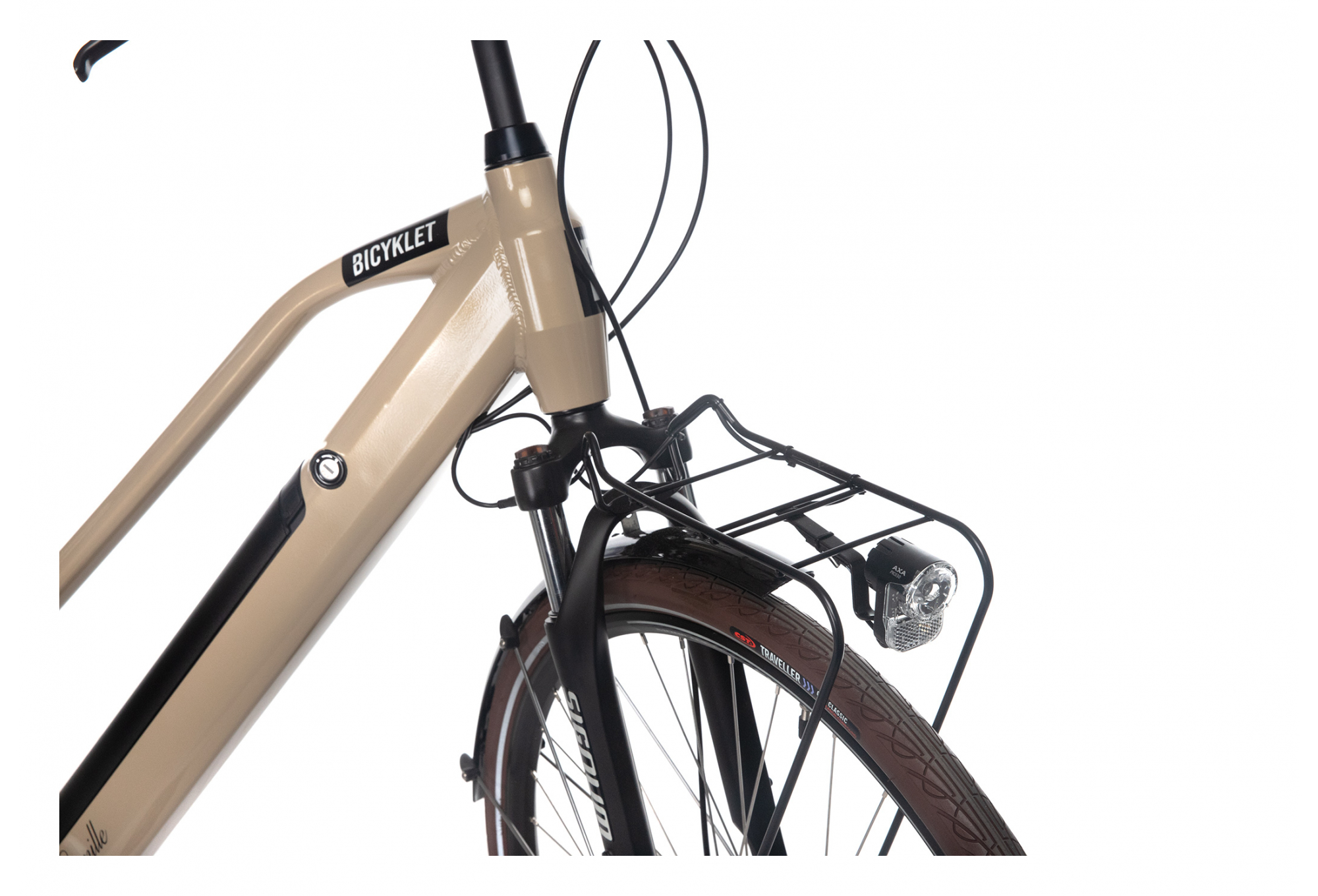 Vélo de Ville Électrique Bicyklet Camille Shimano Acera/Altus 8V 504 Wh 700 mm Beige Ivoire – Image 7