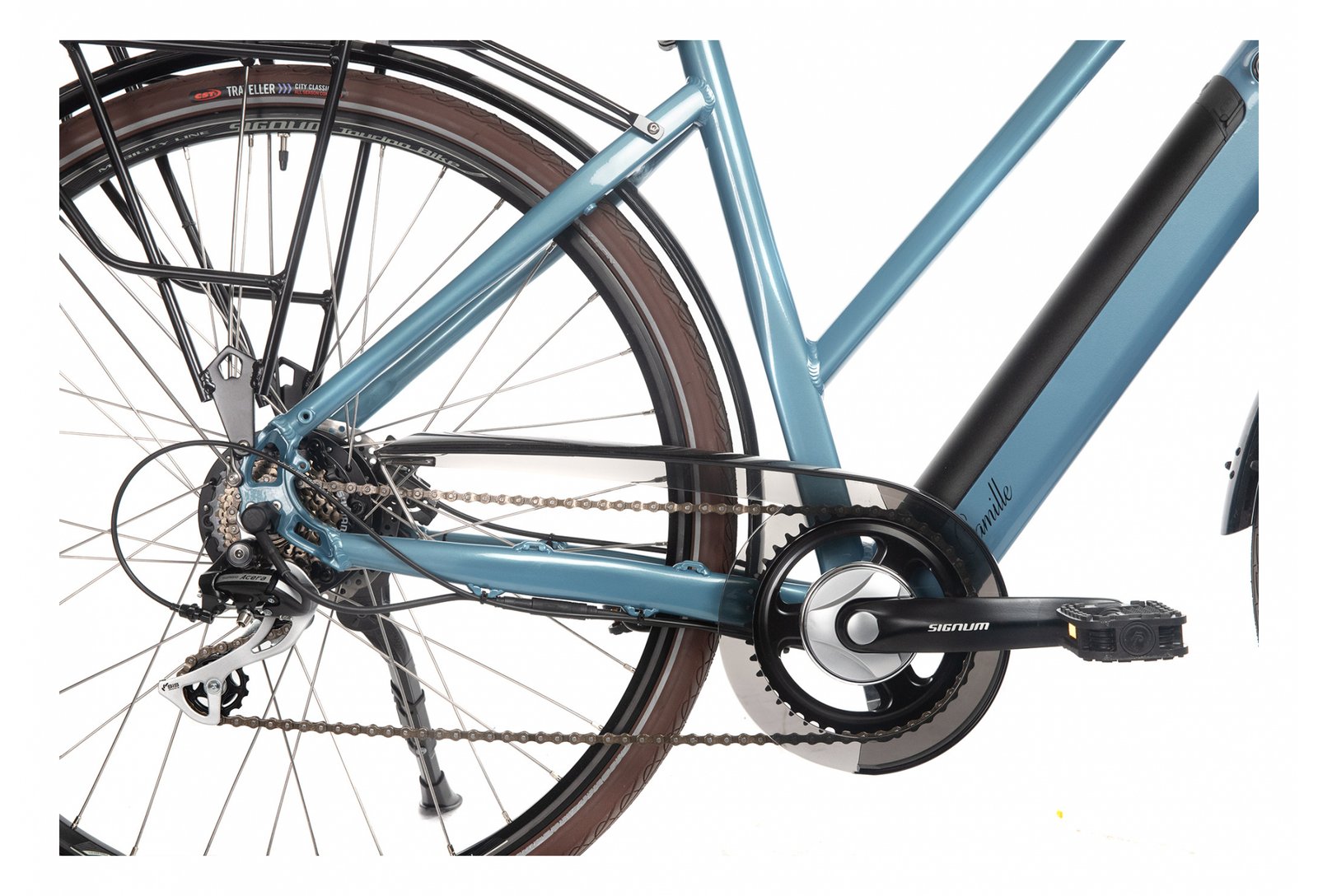 Vélo de Ville Électrique Bicyklet Camille Shimano Acera/Altus 8V 504 Wh 700 mm Bleu – Image 2