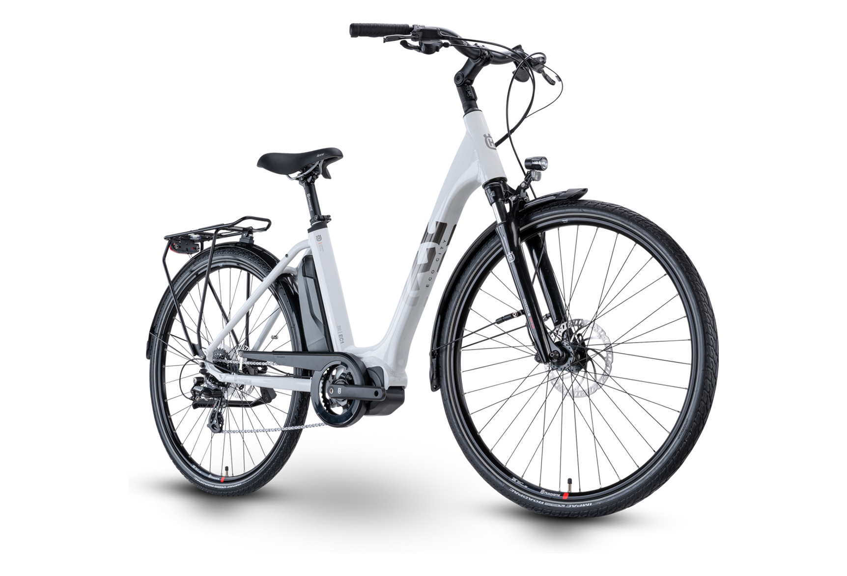 Vélo de Ville Électrique Husqvarna Eco City 1 Shimano Altus 8V 418 Blanc 2022 – Image 2
