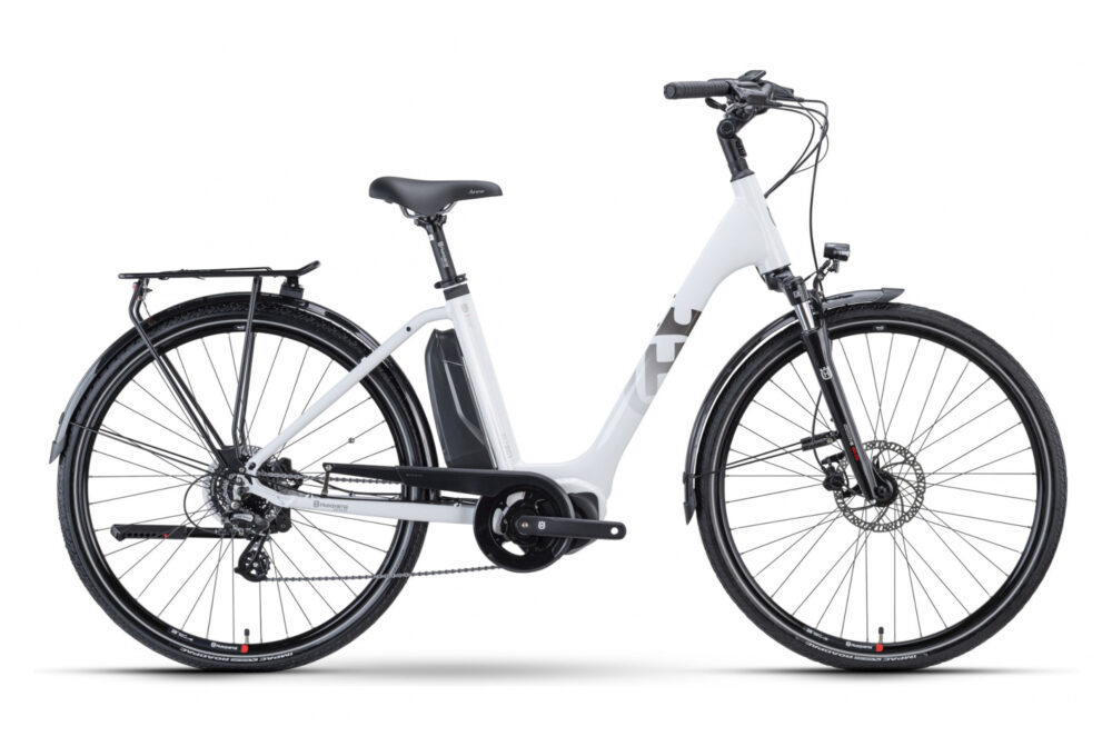Vélo de Ville Électrique Husqvarna Eco City 1 Shimano Altus 8V 418 Blanc 2022