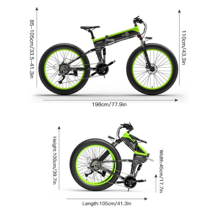 vélo électrique pliant BEZIOR X1000 1000W 26 pouces – Image 4