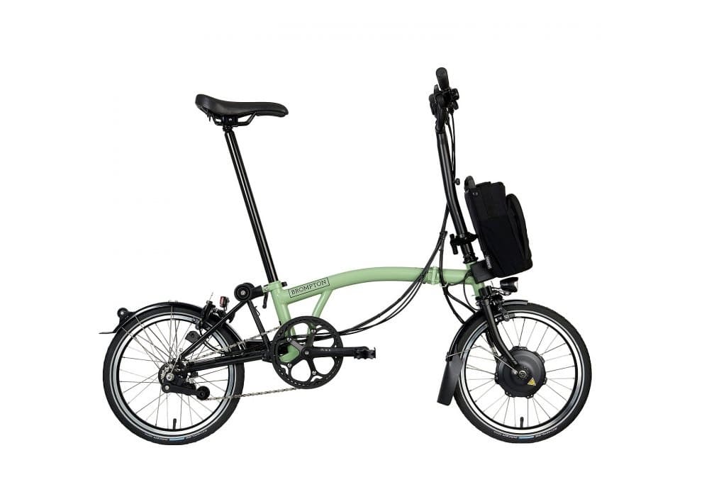 Brompton Vélo Pliant Électrique 16" - Electric C Line Explore - 6-Speed - High Bar - Extended Seatpost - 2023 - matcha green