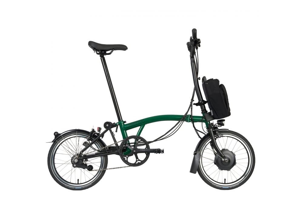 Brompton Vélo Pliant Électrique 16" - Electric C Line Explore - 6-Speed - High Bar - Extended Seatpost - 2023 - racing green