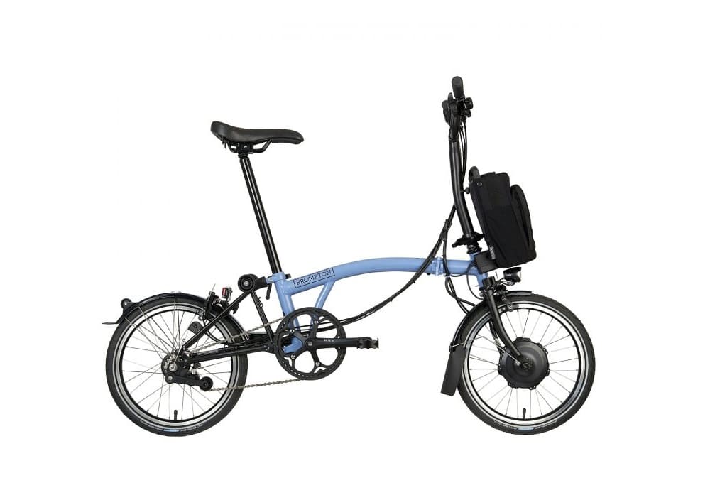 Brompton Vélo Pliant Électrique 16" - Electric C Line Explore - 6-Speed - Mid Bar - Standard Seatpost - 2023 - cloud blue