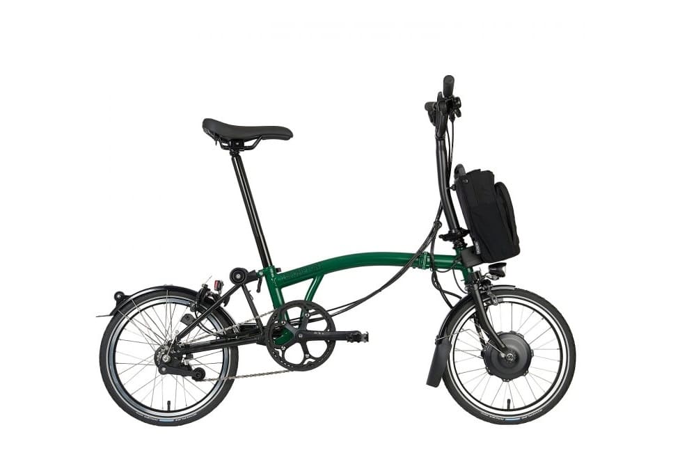 Brompton Vélo Pliant Électrique 16" - Electric C Line Explore - 6-Speed - High Bar - Telescopic Seatpost - 2023 - racing green