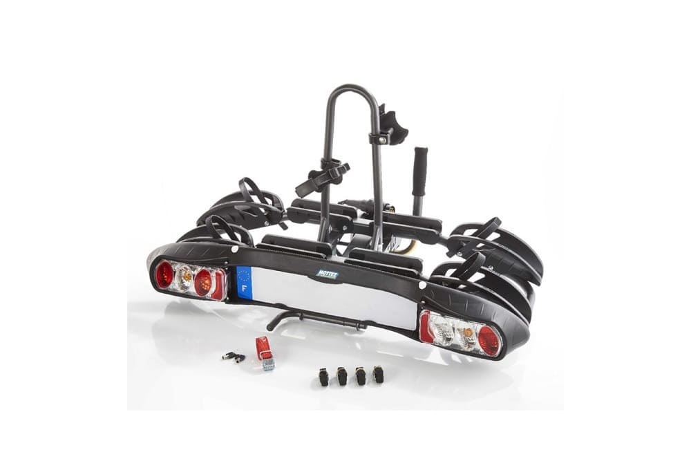 Porte-Vélo sur Boule d'Attelage Mottez Zeus-V2 - 2 Vélos (Compatible E-Bikes)