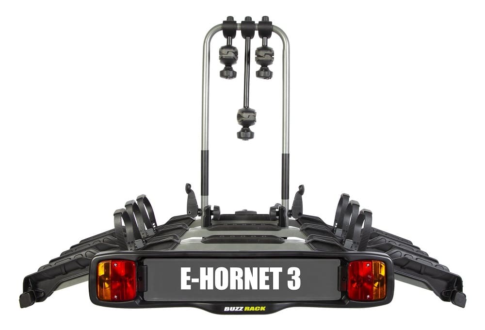 Porte-Vélos sur Boule d'Attelage Buzz Rack E-Hornet 3 - 7 Broches - 3 Vélos (E-bike Compatible) Noir