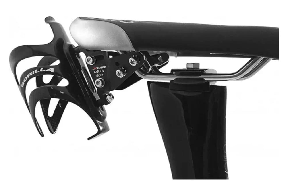Support de Porte Bidon sur Rail de Selle + Porte Bidon Xlab Delta 400 Noir