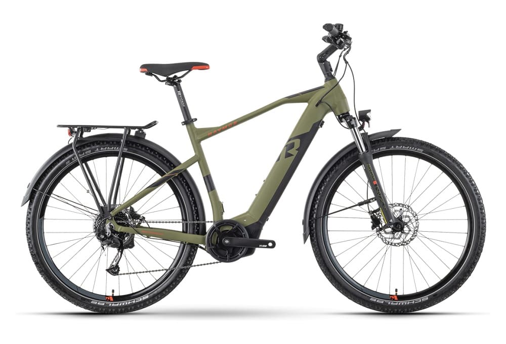 VTC Electrique R Raymon CrossRay E 5.0 Tektro M350 9V 500 Wh 27.5" Vert Mat 2023