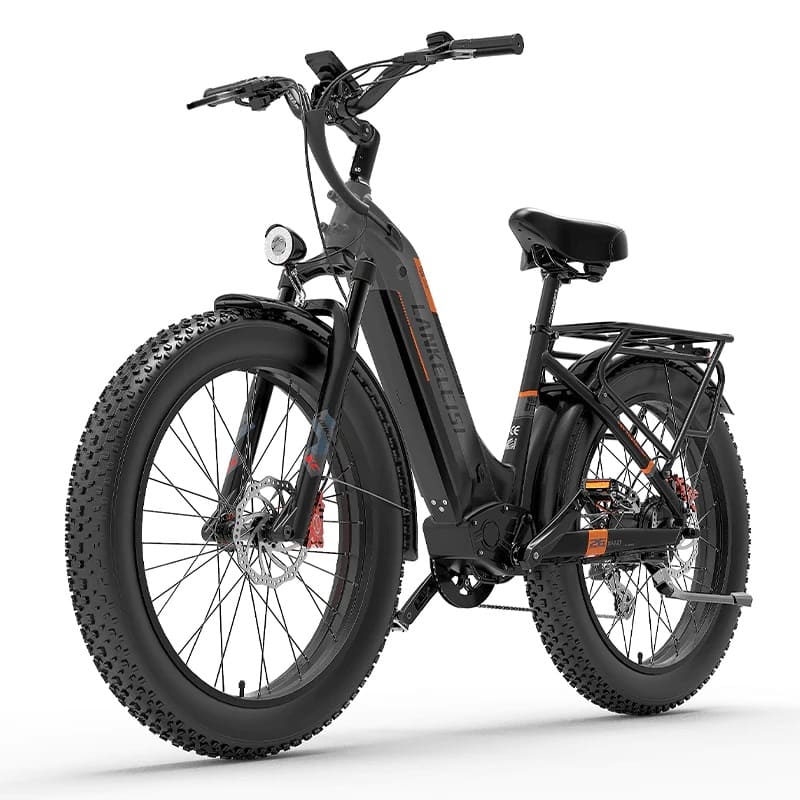 VTC électrique Lankeleisi MG600 Plus 1000W Bafang Motor 26" Fat Bike Orange – Image 4