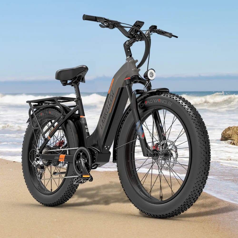 VTC électrique Lankeleisi MG600 Plus 1000W Bafang Motor 26" Fat Bike Orange – Image 5