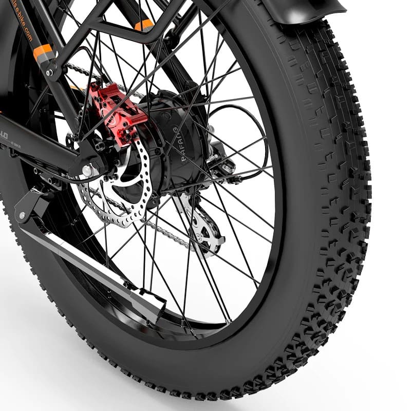 VTC électrique Lankeleisi MG600 Plus 1000W Bafang Motor 26" Fat Bike Orange – Image 6