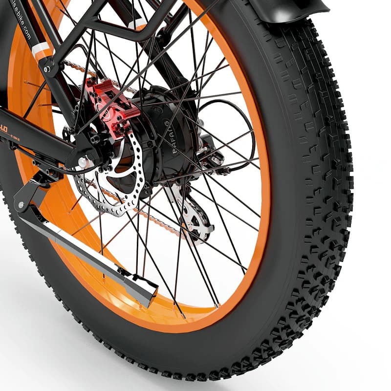 VTC électrique Lankeleisi MG600 Plus 1000W Bafang Motor 26" Fat Bike Orange – Image 7