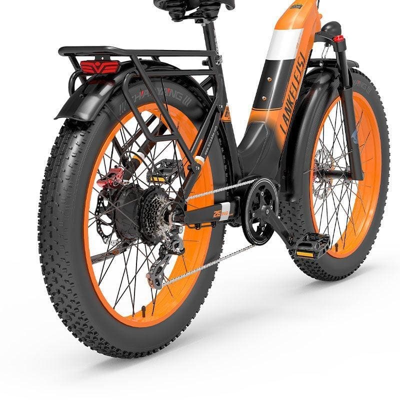 VTC électrique Lankeleisi MG600 Plus 1000W Bafang Motor 26" Fat Bike Orange – Image 8