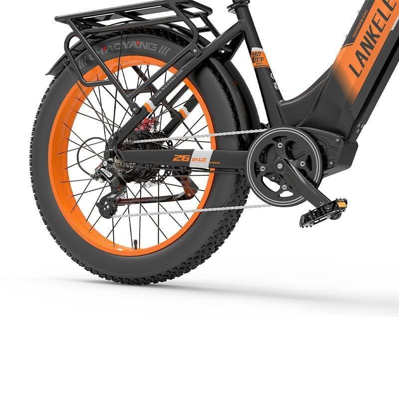 VTC électrique Lankeleisi MG600 Plus 1000W Bafang Motor 26" Fat Bike Orange – Image 9