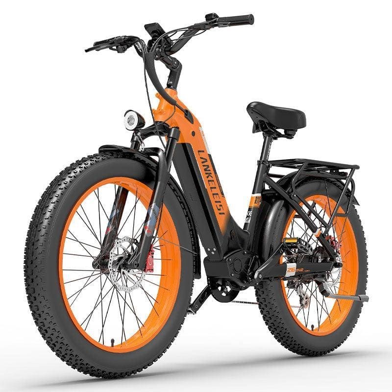 VTC électrique Lankeleisi MG600 Plus 1000W Bafang Motor 26" Fat Bike Orange – Image 11