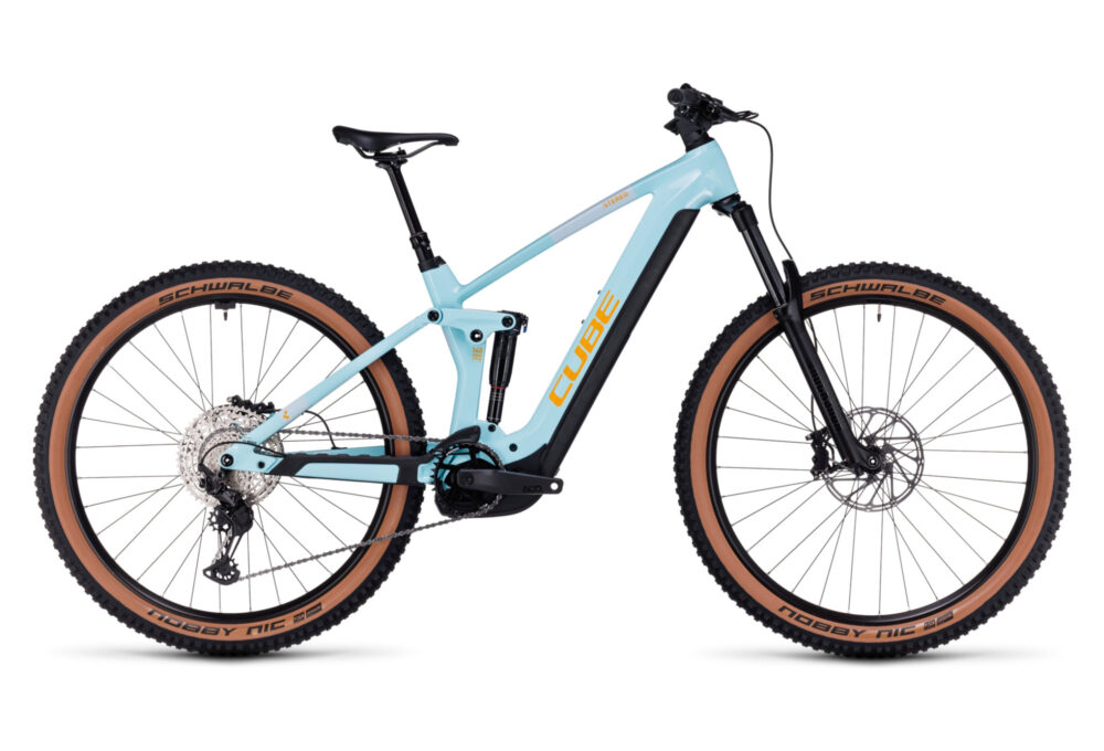 VTT Électrique Tout-Suspendu Cube Stereo Hybrid 140 HPC Race 625 Shimano Deore/XT 12V 625 Wh 29" Bleu Dazzle 2023