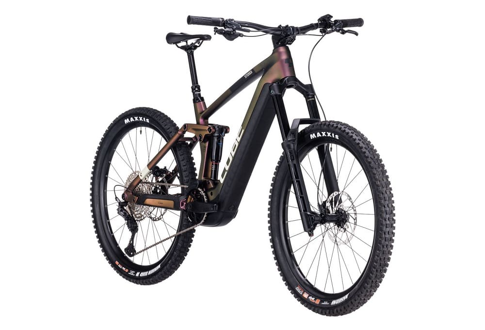 VTT Électrique Tout-Suspendu Cube Stereo Hybrid 160 HPC SLX 750 27.5" Gris Carbon Noir 2023 – Image 3