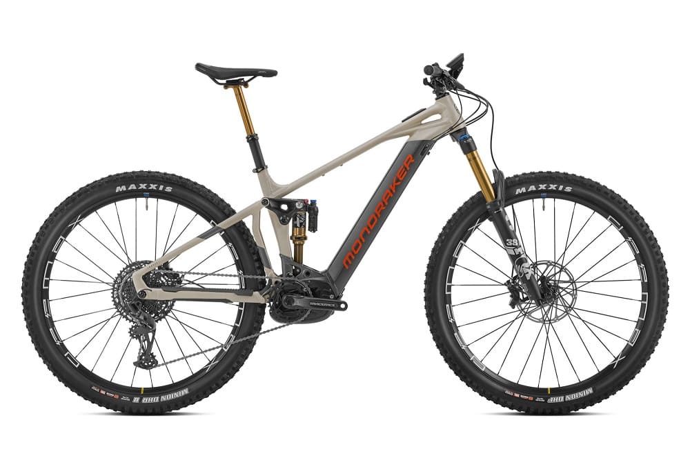 VTT Électrique Tout-Suspendu Mondraker Crafty RR Sram GX Eagle 12V 750 Wh 29" Beige Gris 2023