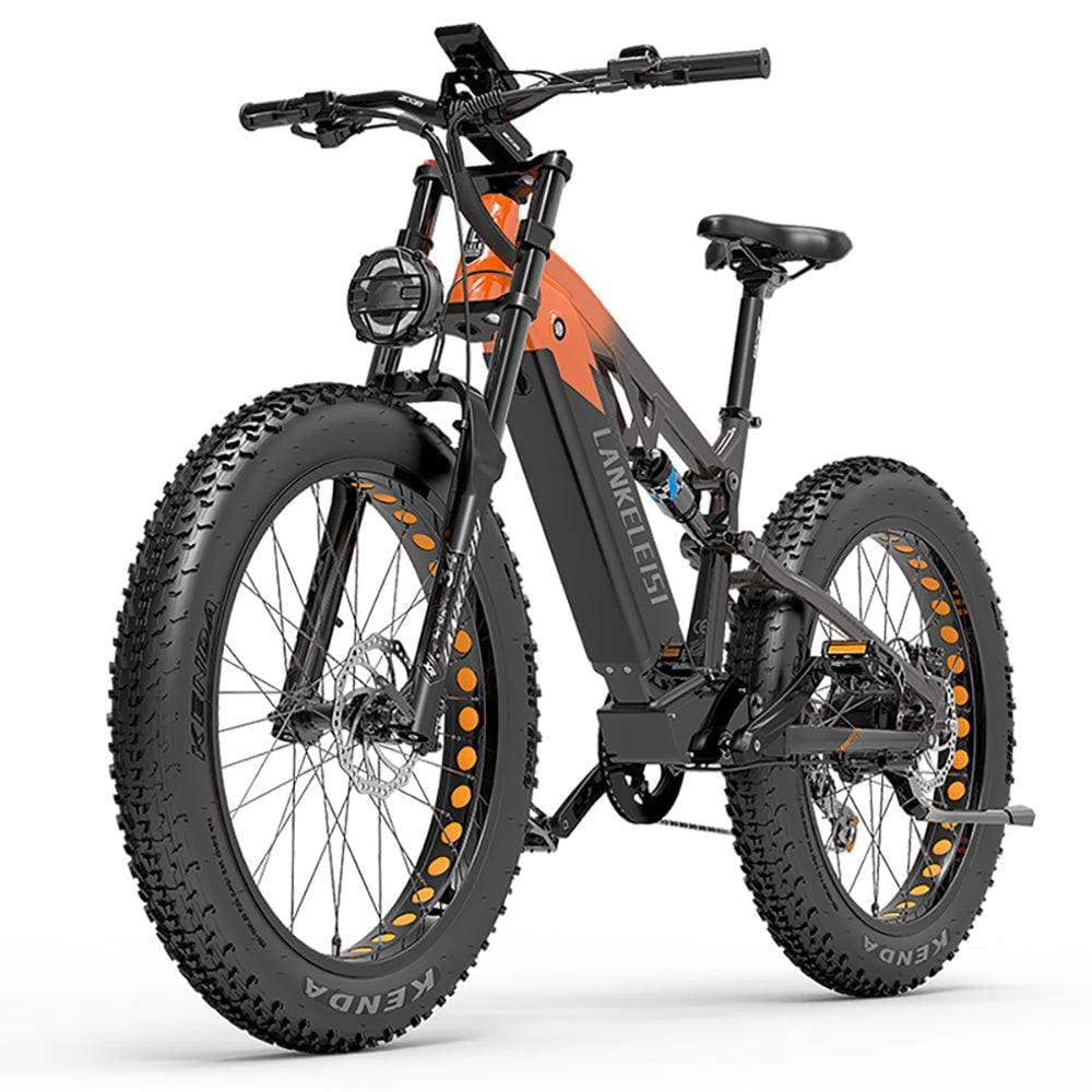 VTT électrique Lankeleisi RV800 Plus 750W 26" Fat Bike EMTB Orange – Image 4
