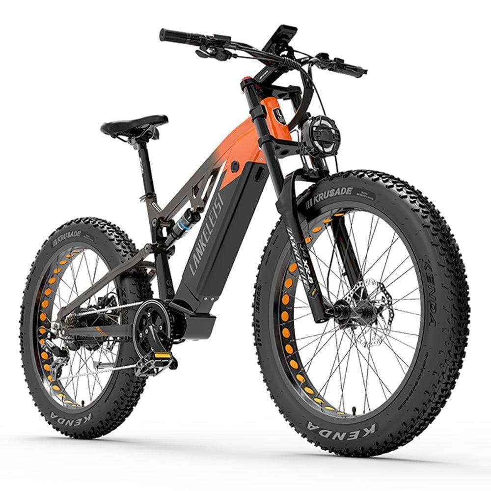 VTT électrique Lankeleisi RV800 Plus 750W 26" Fat Bike EMTB Orange – Image 3