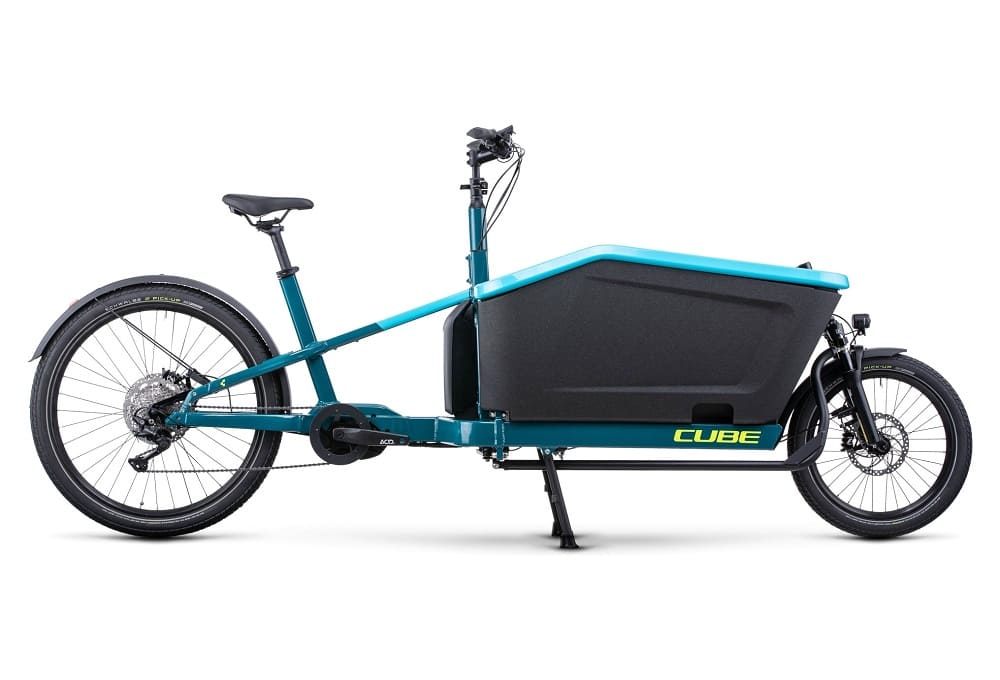 Vélo Cargo Électrique Cube Cargo Sport Dual Hybrid 1000 Shimano Deore 10V 1000 Wh 20/27.5" Blanc Flash 2023 – Image 2