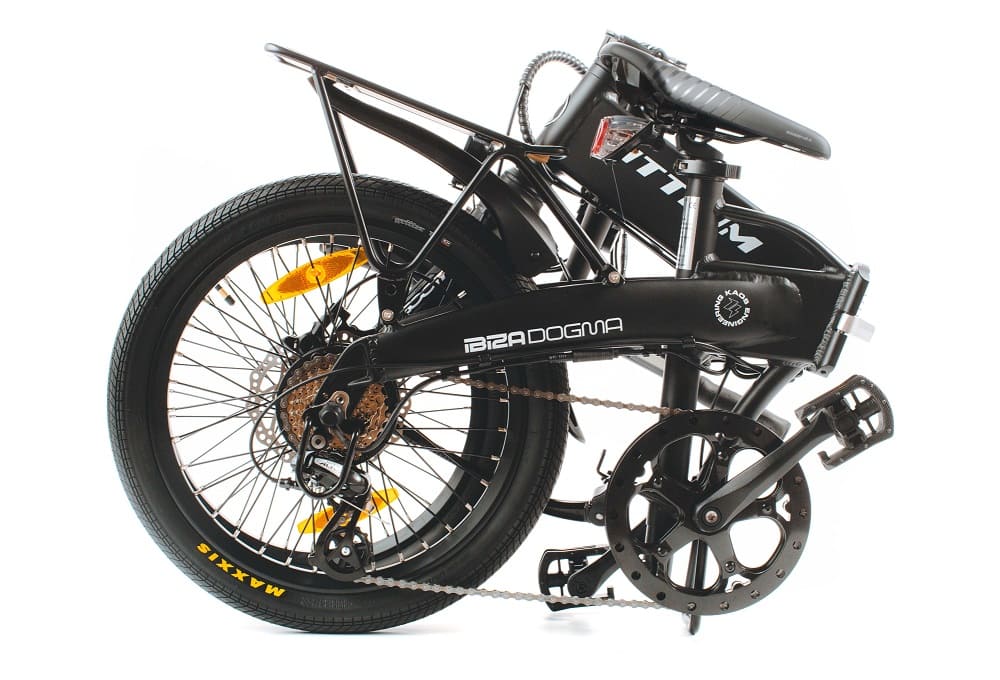 Vélo Électrique Pliable IBIZA DOGMA 04 NOIR BATTERIE 10.4AH – Image 3