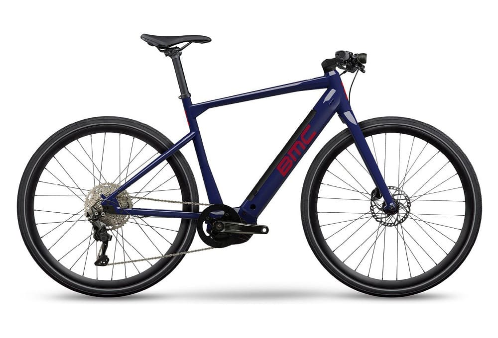 Vélo Fitness Électrique BMC Alpenchallenge AMP AL One Shimano Deore 11V 625 Wh 700 mm Bleu Ultramarine 2022