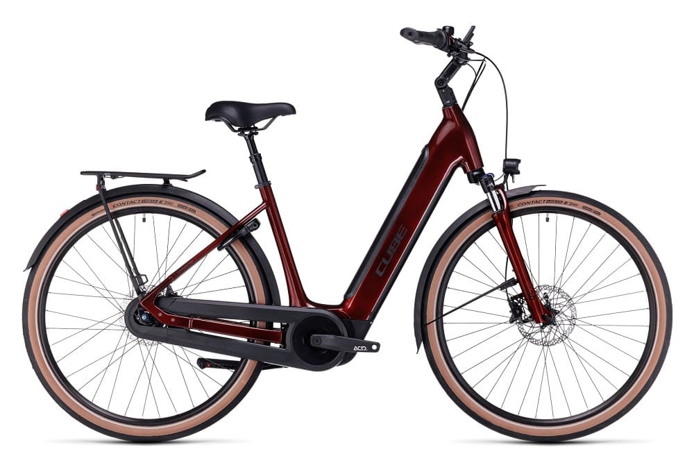Vélo de Ville Électrique Cube Supreme Hybrid Pro 500 Easy Entry Shimano Nexus 8V 500 Wh 700 mm Rouge 2023