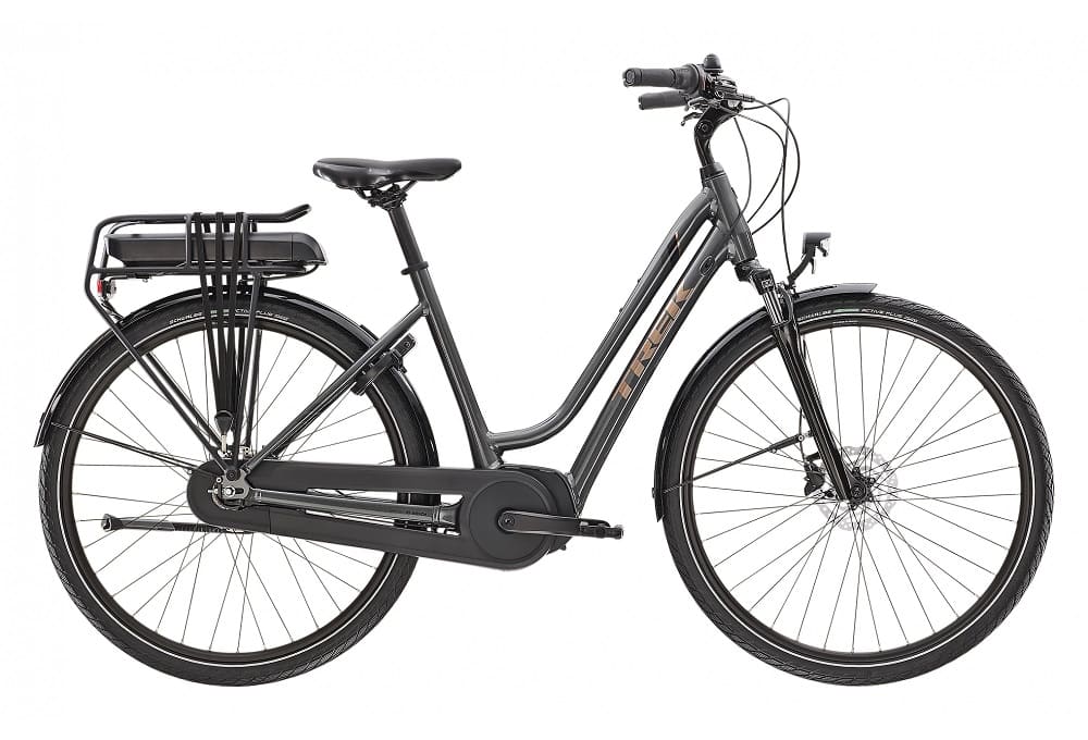 Vélo de Ville Électrique Trek District+ 1 Midstep Shimano Nexus 7V 300 Wh 700 mm Gris Lithium 2023