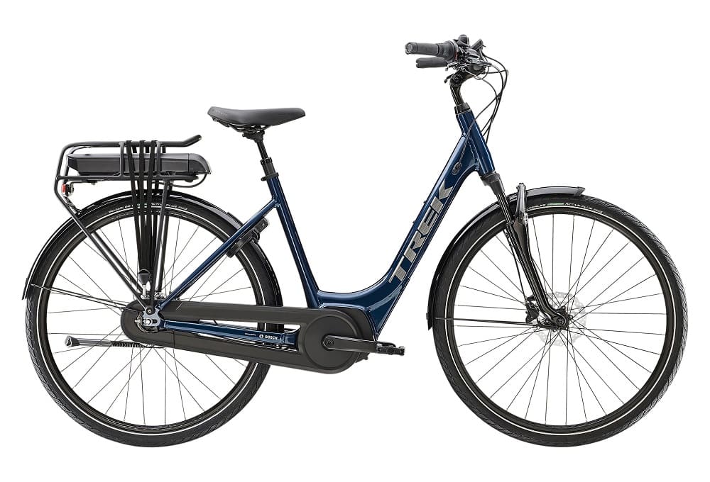 Vélo de Ville Électrique Trek District+ 2 Lowstep Shimano Nexus 7V 300 Wh 700 mm Bleu 2023