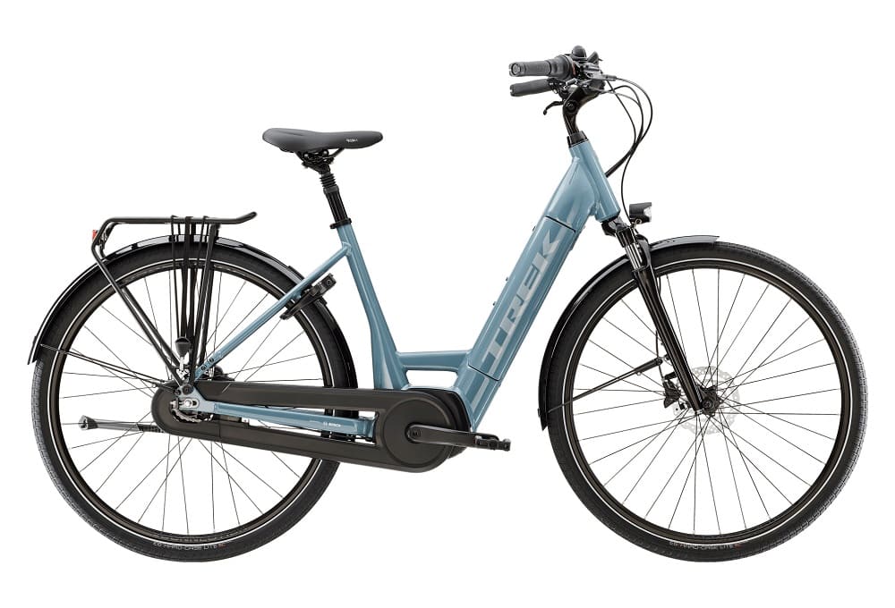 Vélo de Ville Électrique Trek District+ 3 Lowstep Shimano Nexus 7V 400 Wh 700mm Bleu 2023