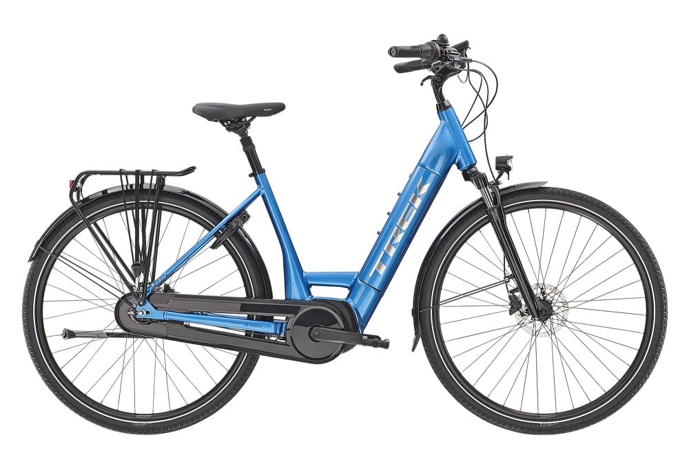 Vélo de Ville Électrique Trek District+ 6 Lowstep Shimano Nexus 7V 400 Wh 700mm Bleu Alpine 2022