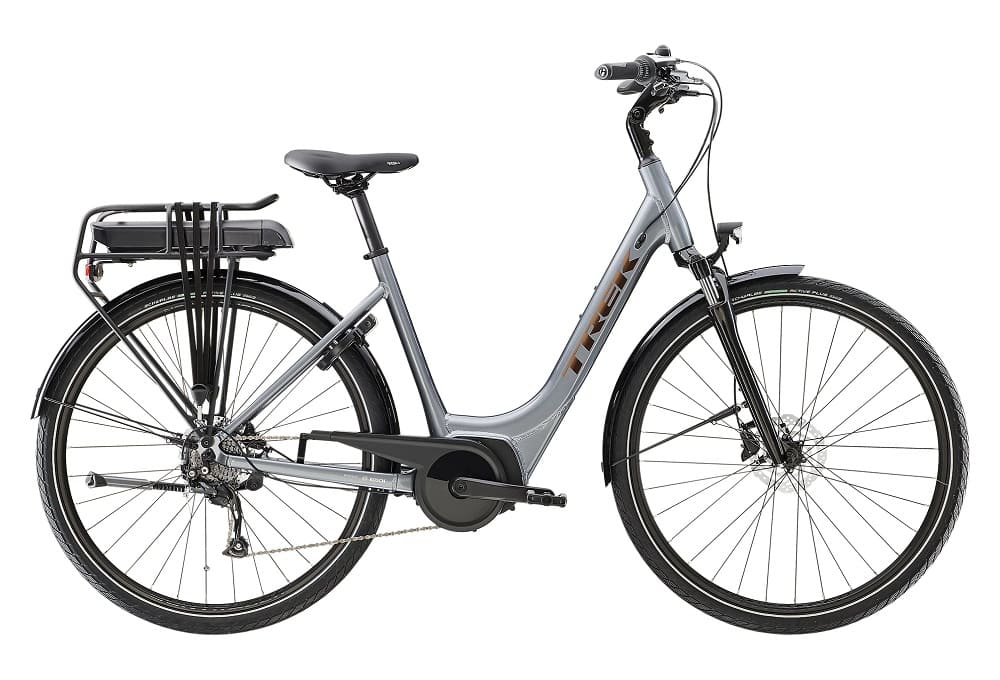 Vélo de Ville Électrique Trek Verve+ 1 Lowstep Shimano Tourney/Altus 8V 300 Wh Gris 2023