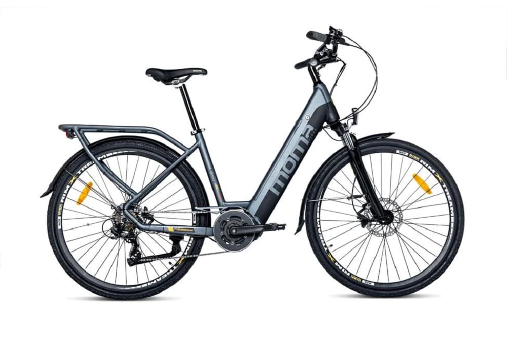 Velo de Ville Electrique VAE EBIKE-28 PRO Moteur Central Alu. SHIMANO 7 Vitesses et Freins a disque Hydraulique Batterie Intégrée Ion Lithium 48V 13Ah