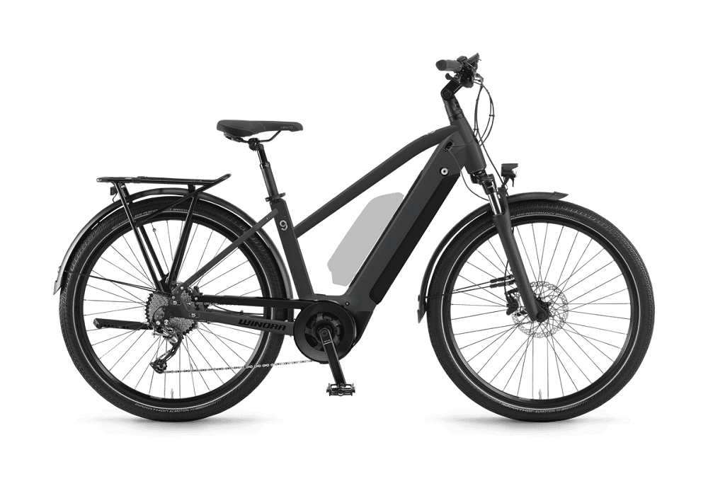 Vélo de Ville Électrique WINORA Sinus 9 Bosch PowerTube 625Wh Femme gris 2023
