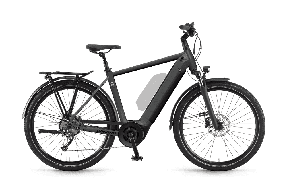 Vélo de Ville Électrique WINORA Sinus 9 Bosch PowerTube 625Wh Homme gris 2023